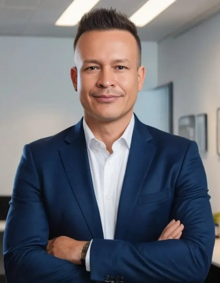 Retrato profesional de Juan Carlos Prisco, director de marca y estrategia digital en Faja Export Colombia